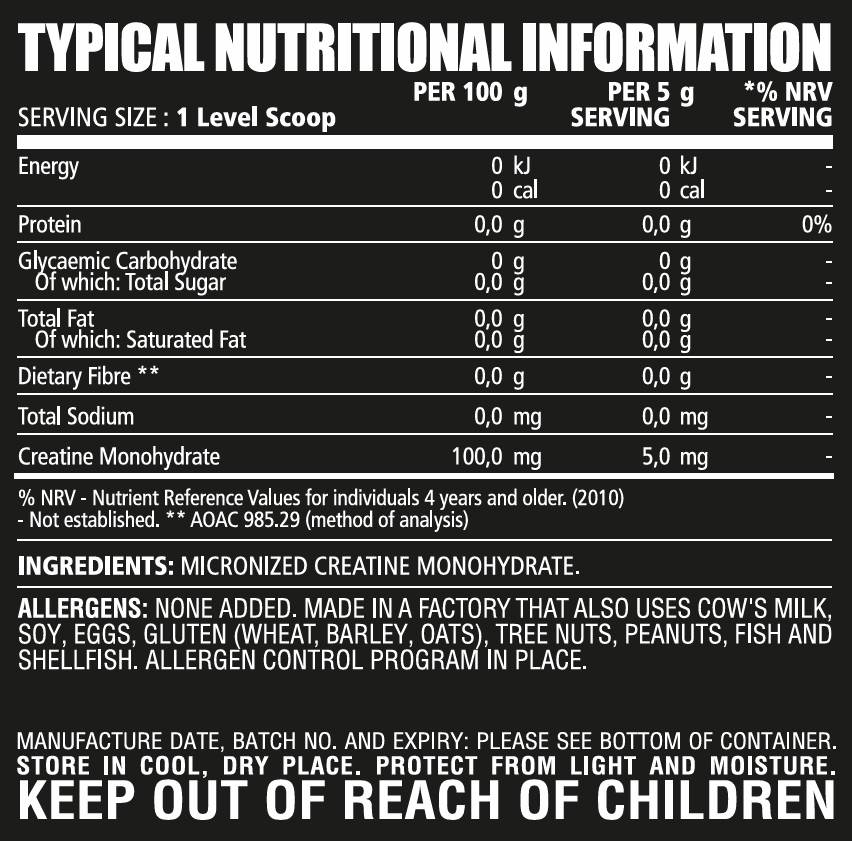 100% Pure Creatine