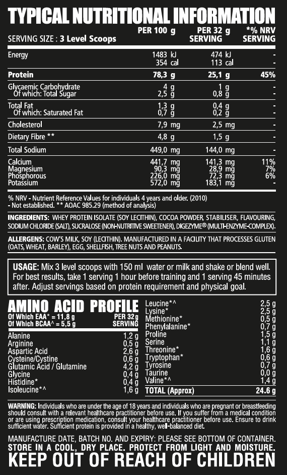 100% Whey Isolate